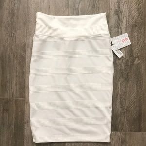 White LuLaRoe Cassie Skirt